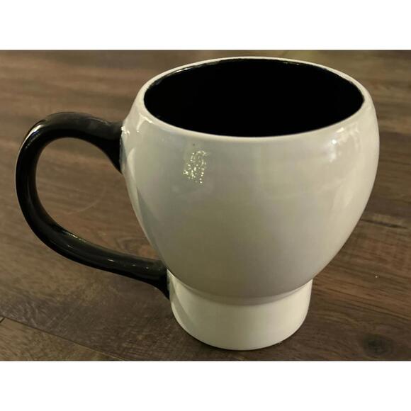 Holiday Home Halloween Skeleton Face Character Spooky 20 Oz Mug Black & White - Picture 3 of 6